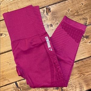 Deep Red Gymshark Leggings